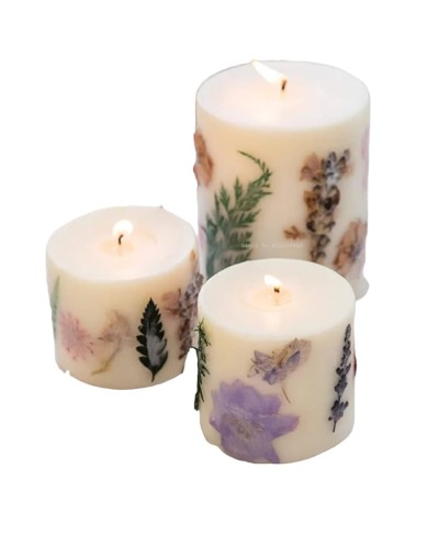Velas con flores