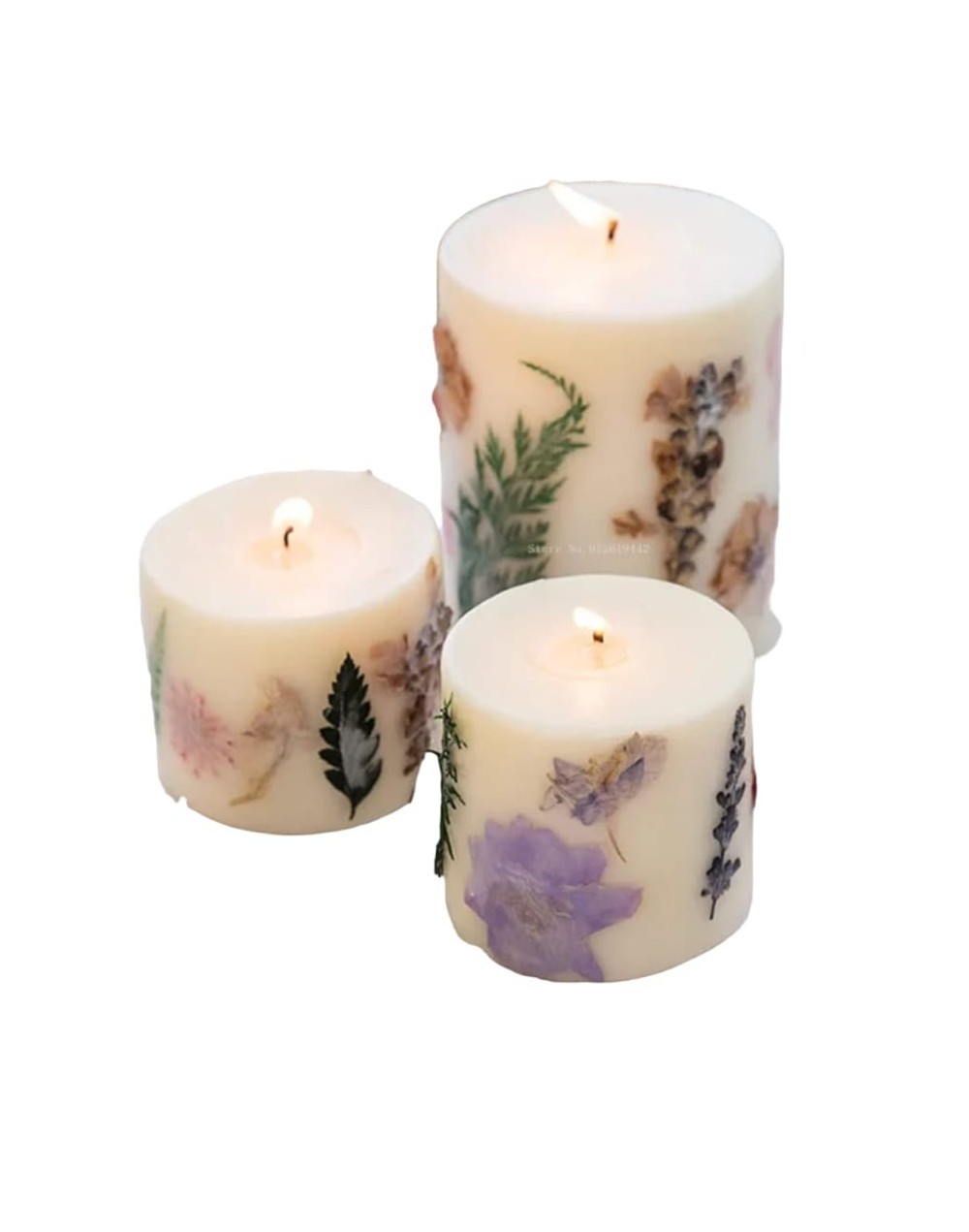 Velas con flores