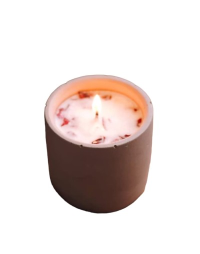 Vela con rosas