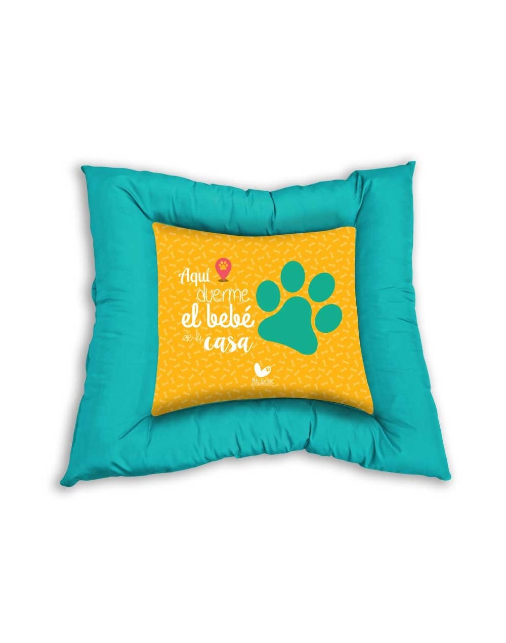 Cama para perro estampada 100% impermeable talla xxl