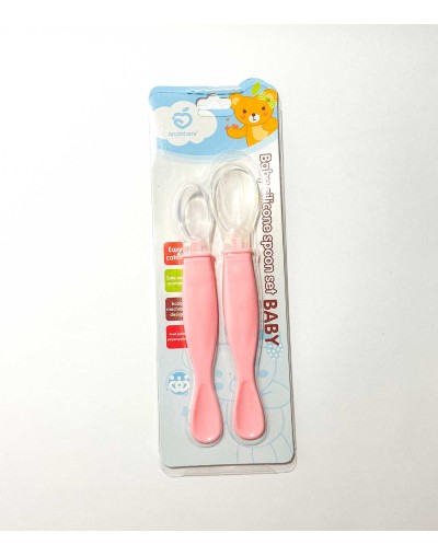 Set de cucharas en silicon x 2 para bebé