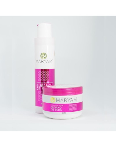 Dual Tratamiento y Shampoo Gusano de Seda 300ml  Brillo Extremo