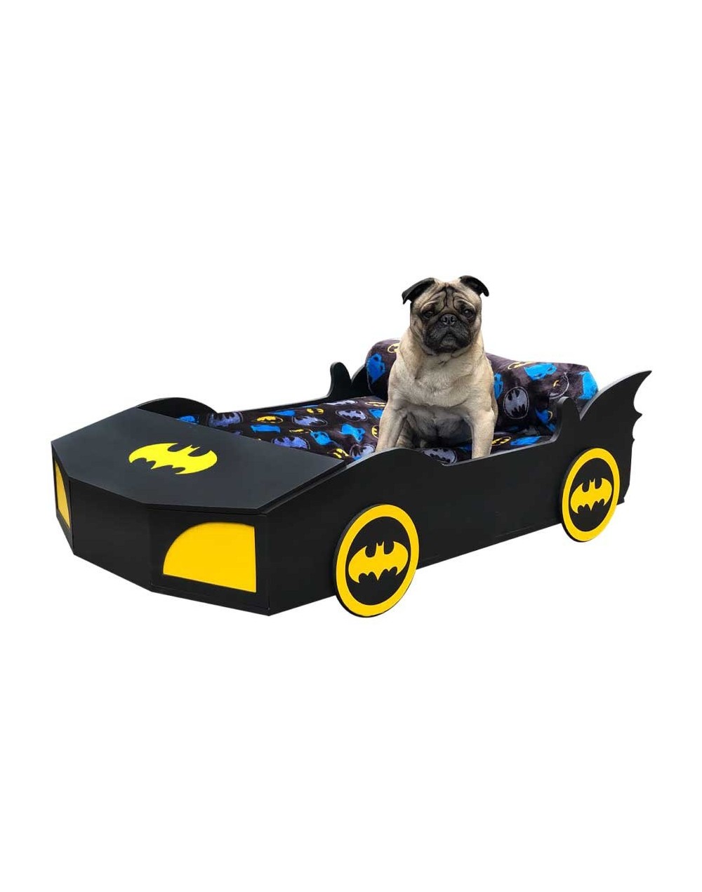 Cama carro para mascotas batimovil