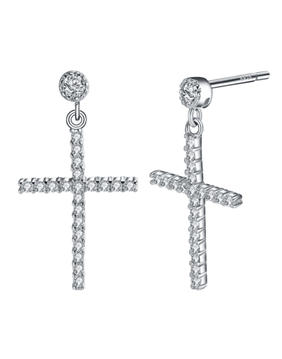 Aretes de cruz elegante