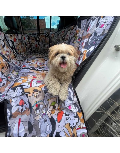 Forro protector mascotas premium cubrepuertas estampado - boss dylan
