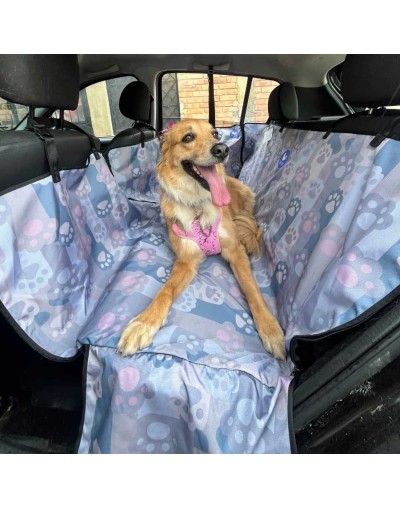 Forro protector mascotas premium cubrepuertas estampado - paticas grises