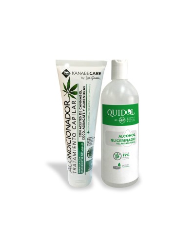 Kit Alcohol Glicerinado X 250ml  Tratamiento Capilar Kanabecare 240ml