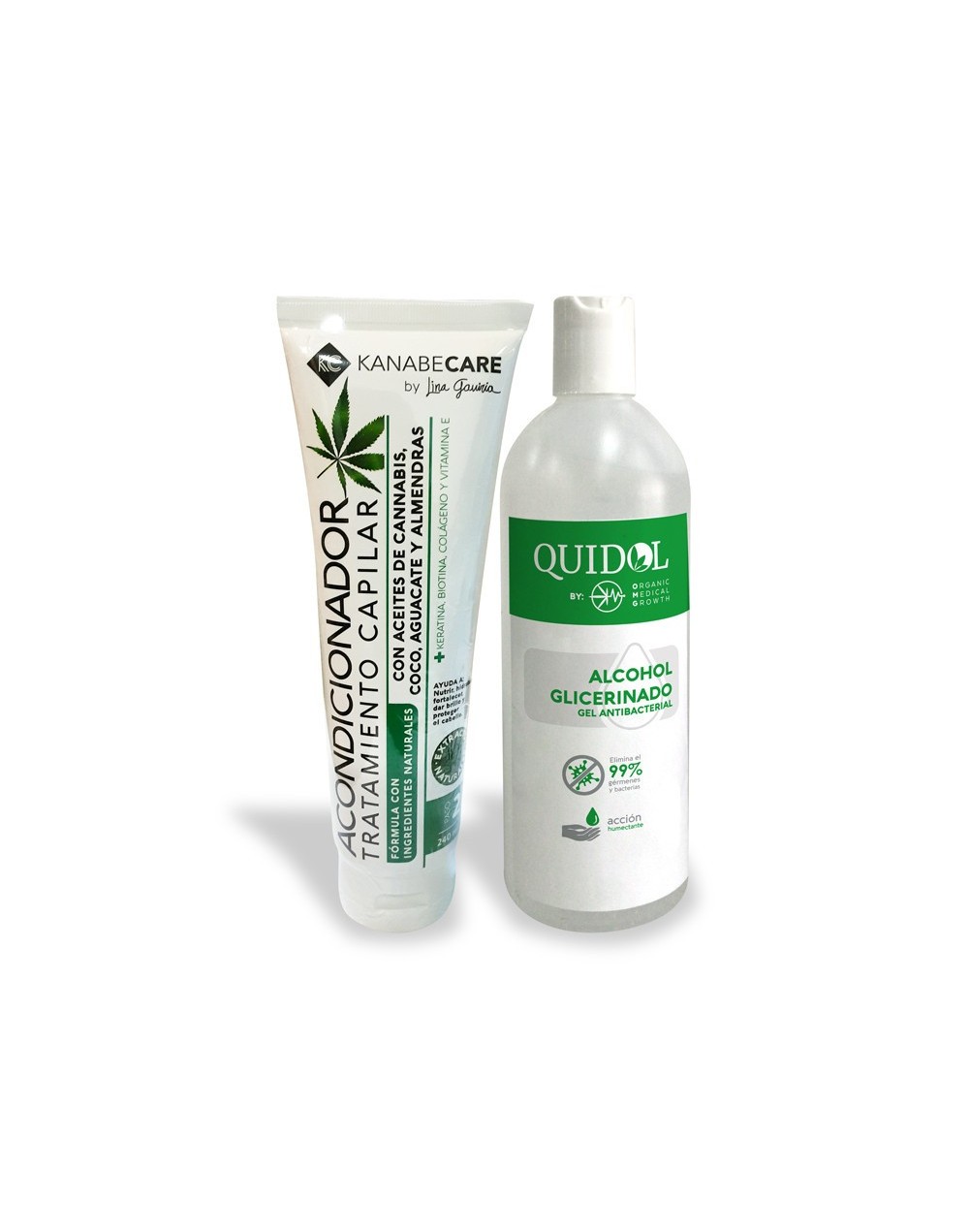 Kit Alcohol Glicerinado X 250ml  Tratamiento Capilar Kanabecare 240ml
