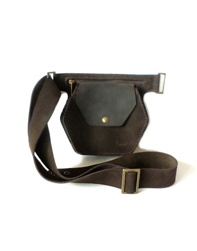 Riñonera Panal ANKAY Unisex 100 Cuero natural Hecho a mano