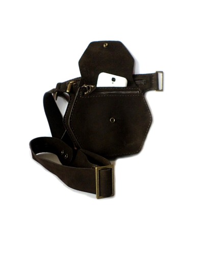 Riñonera Panal ANKAY Unisex 100 Cuero natural Hecho a mano