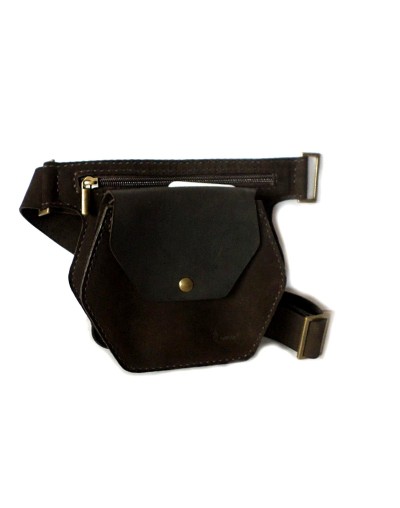 Riñonera Panal ANKAY Unisex 100 Cuero natural Hecho a mano