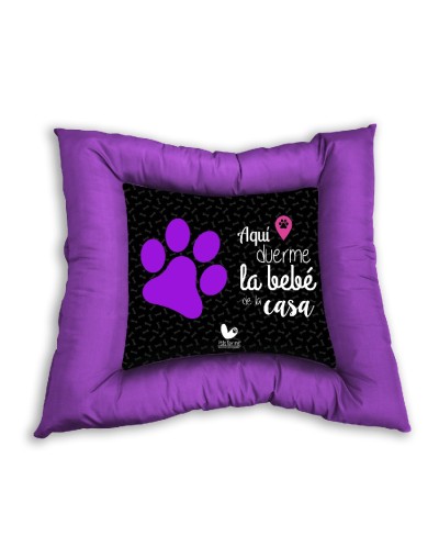 Cama para perro estampada 100% impermeable talla xxl - morada