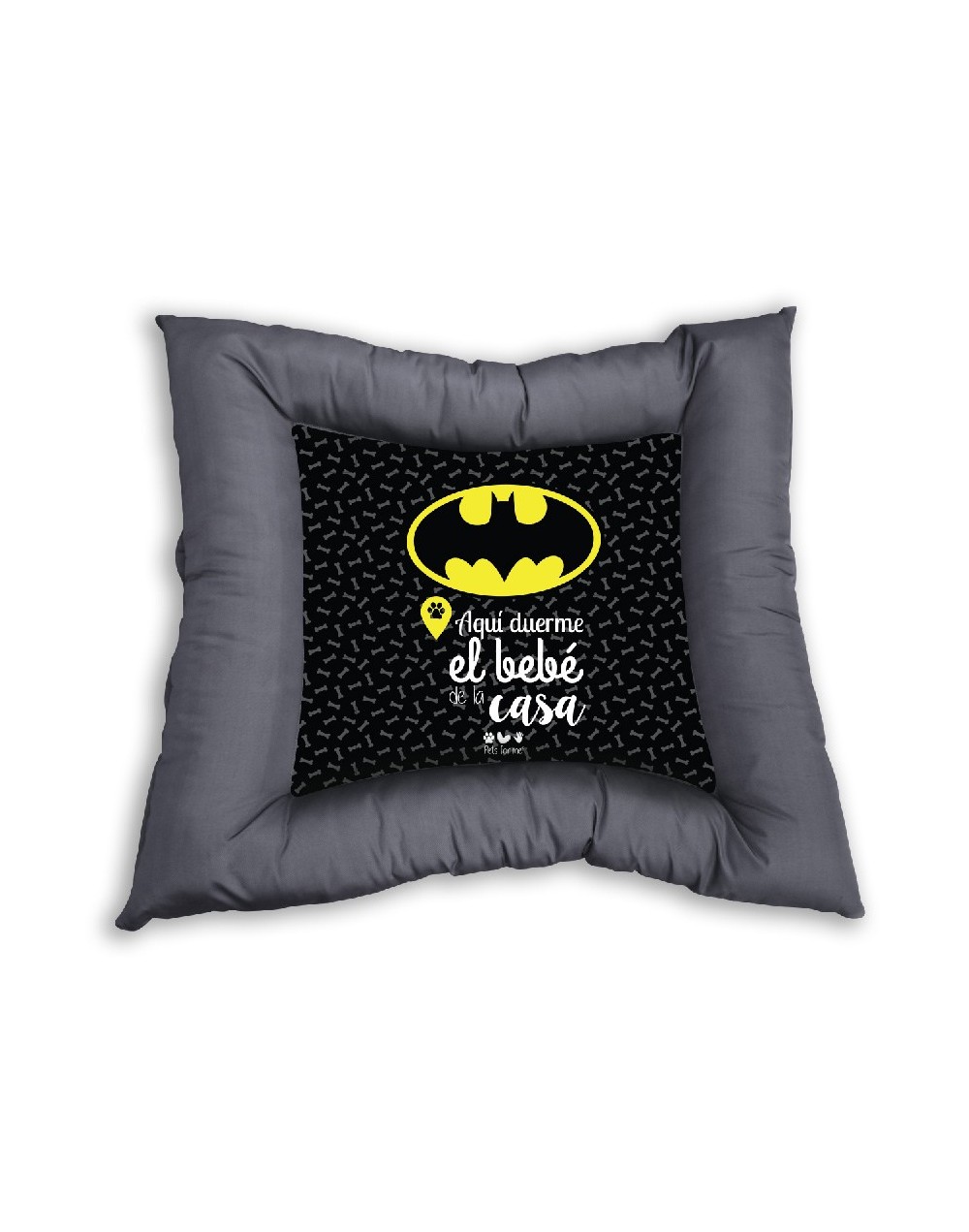 Cama para perro estampada 100% impermeable talla xxl - batman