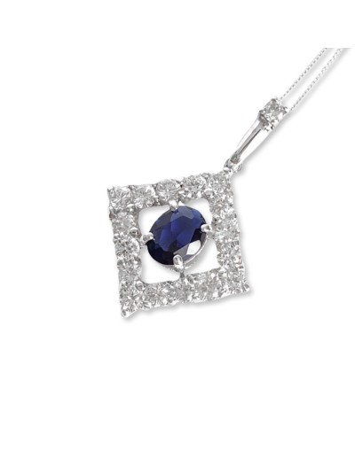 Dije en zircon zafiro y plata
