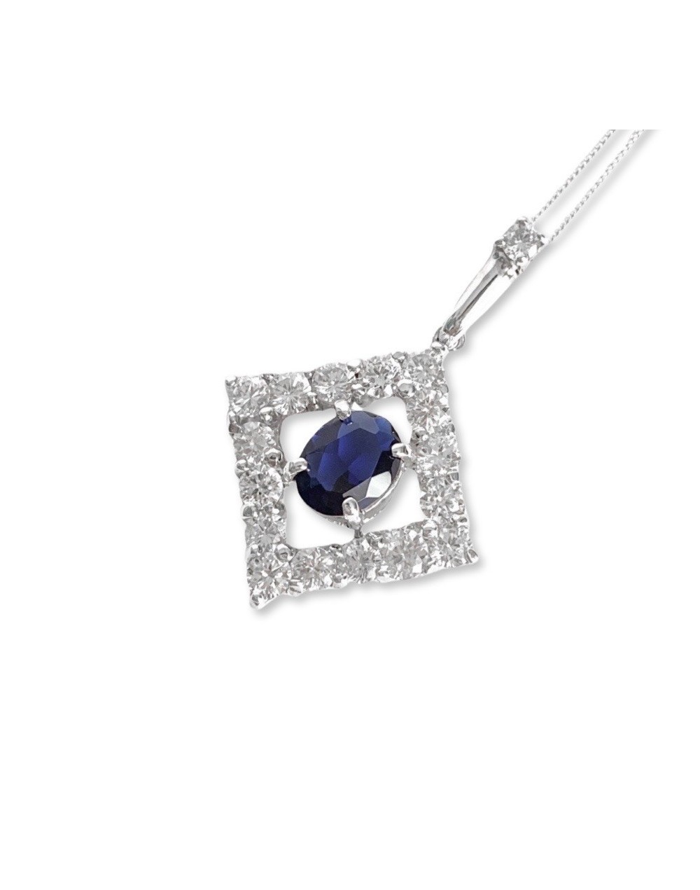Dije en zircon zafiro y plata
