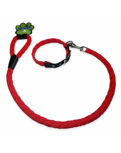 Correa 90 cms + collar trenzado