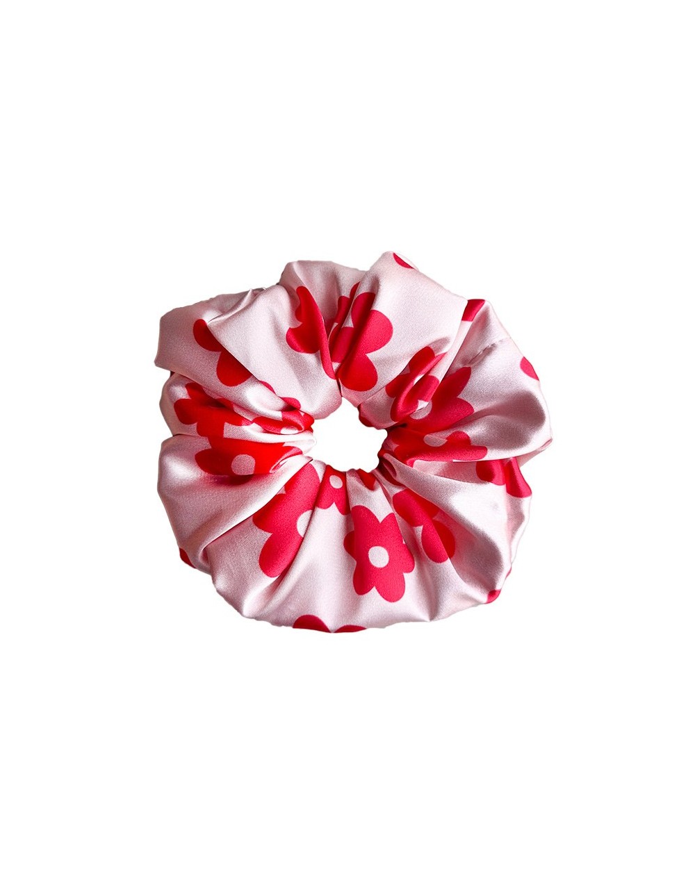 Bamba satin red flowers