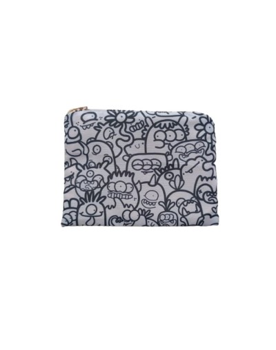 Monedero doodle blanco y negro