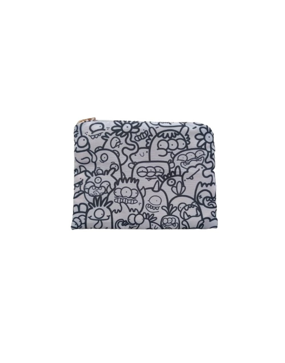 Monedero doodle blanco y negro
