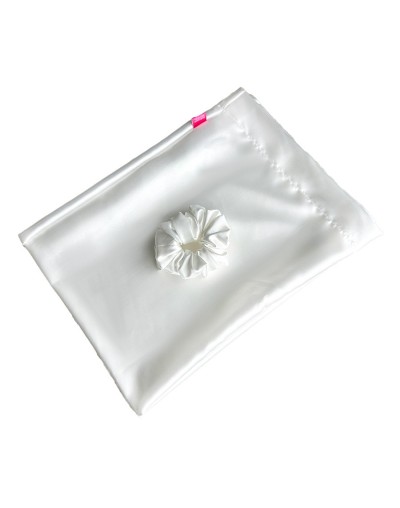 Funda para almohada en satín marfil