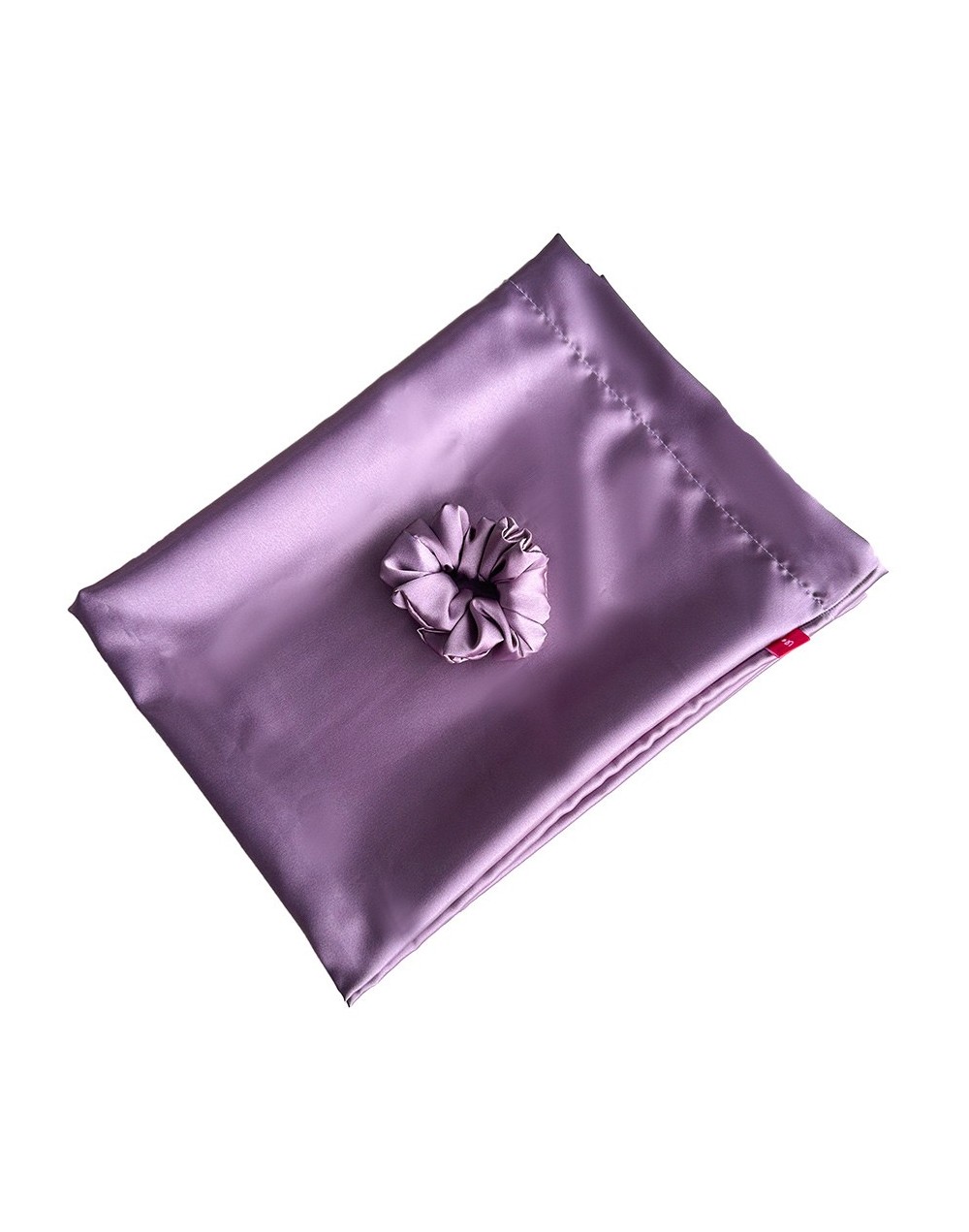 Funda para almohada en satín malva