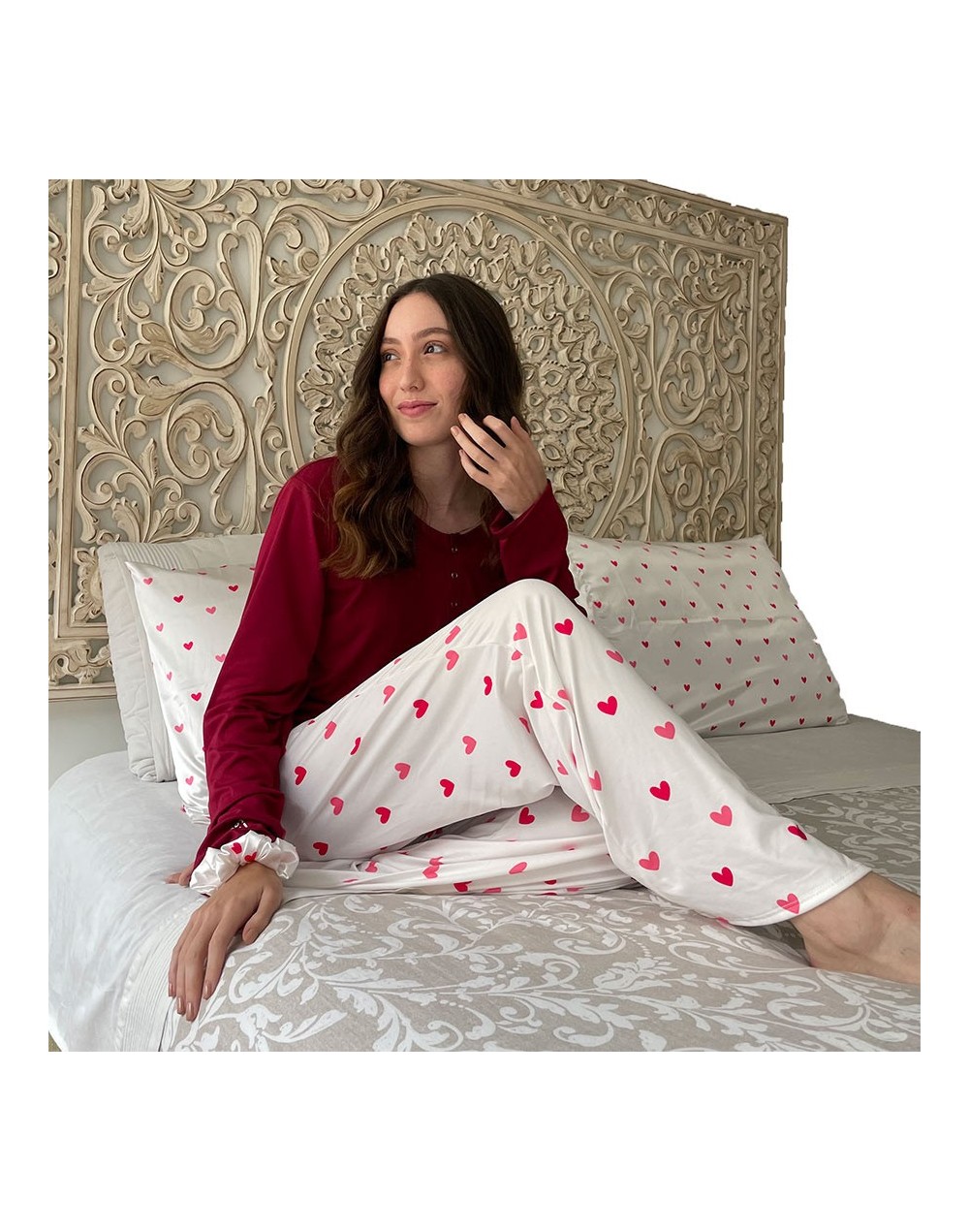 Pijama ref. Hearts buso & pantalón