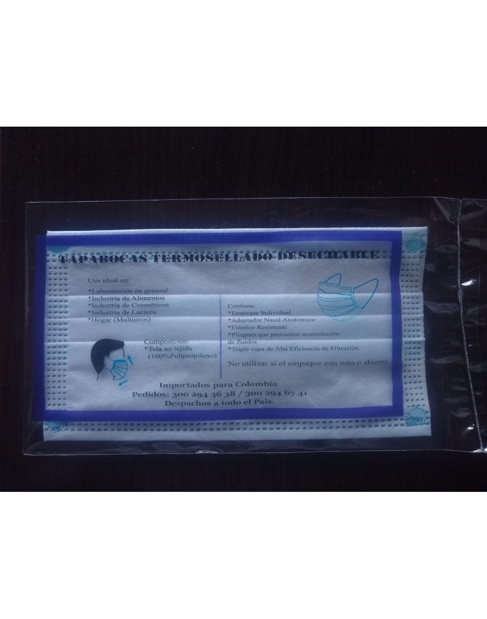 Tapabocas Desechable