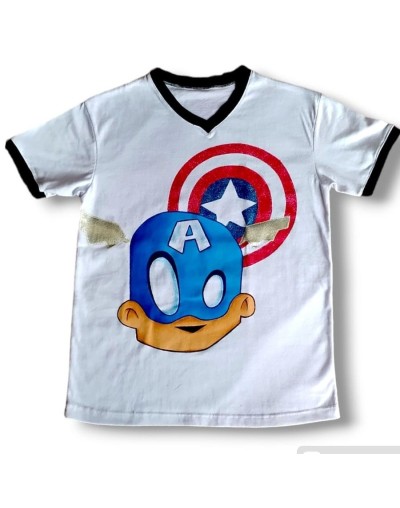 Camiseta pintada a mano del capitán america