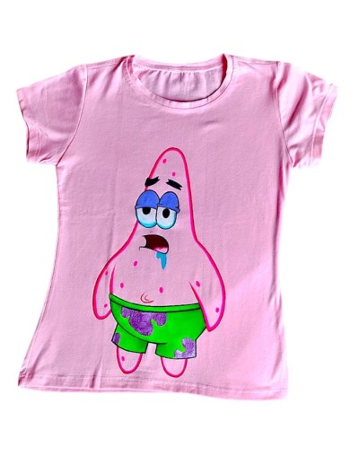 Camiseta pintada a mano de Patricio