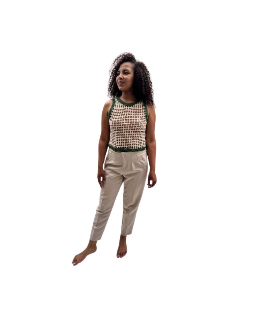 Croptop y chaleco aba