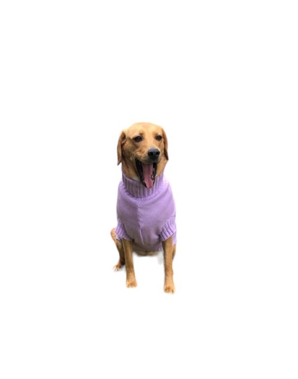 Suéter para mascota trenzado lila