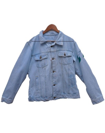 Chaqueta en jean larga diseño leon femenino
