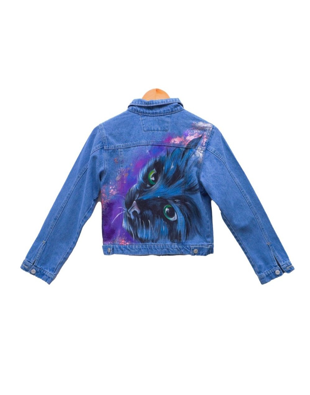 Chaqueta clásica dama diseño gato negro
