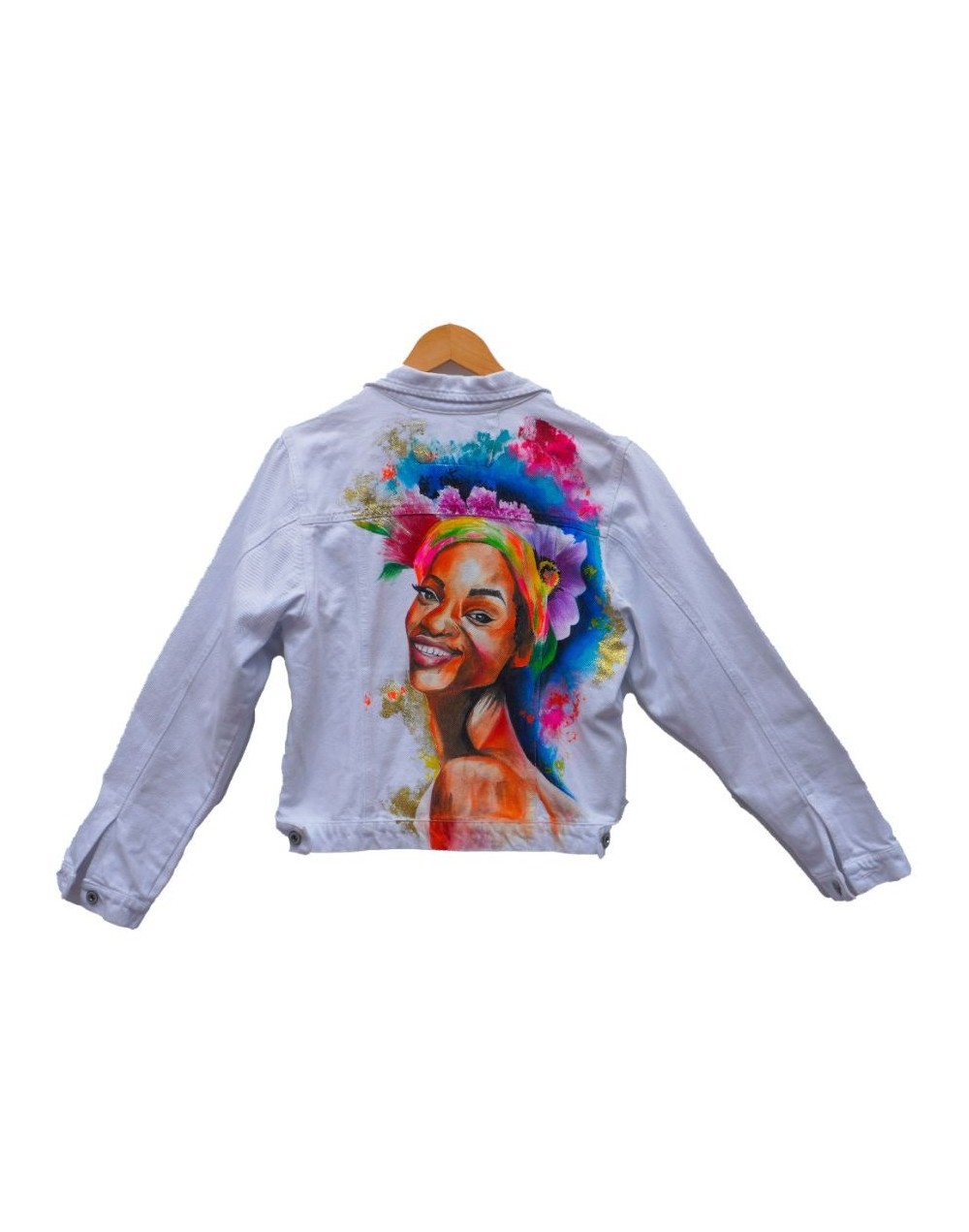 Chaqueta tipo clásica dama diseño mujer afro