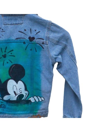 Chaqueta de jean para niño diseño mickey