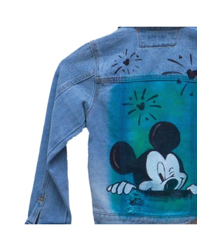 Chaqueta de jean para niño diseño mickey