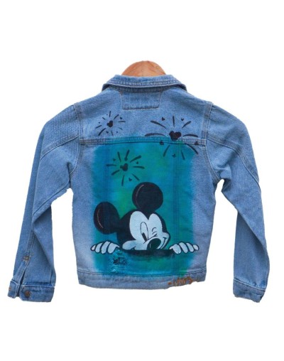 Chaqueta de jean para niño diseño mickey
