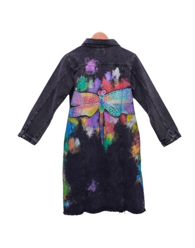 Chaqueta tipo gabardina diseño libélula
