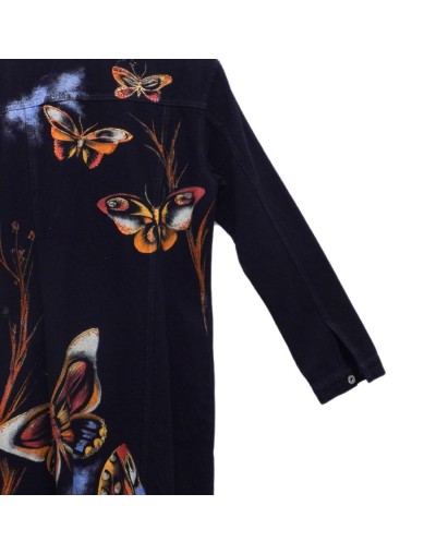 Chaqueta tipo gabardina diseño mariposas grandes oxidadas