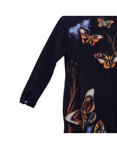Chaqueta tipo gabardina diseño mariposas grandes oxidadas
