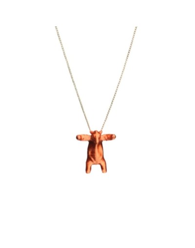 Collar oso hormiguero colombiano cadena en plata
