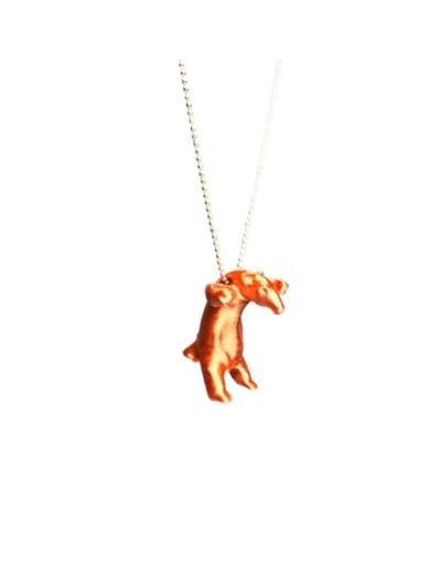Collar oso hormiguero colombiano cadena en plata