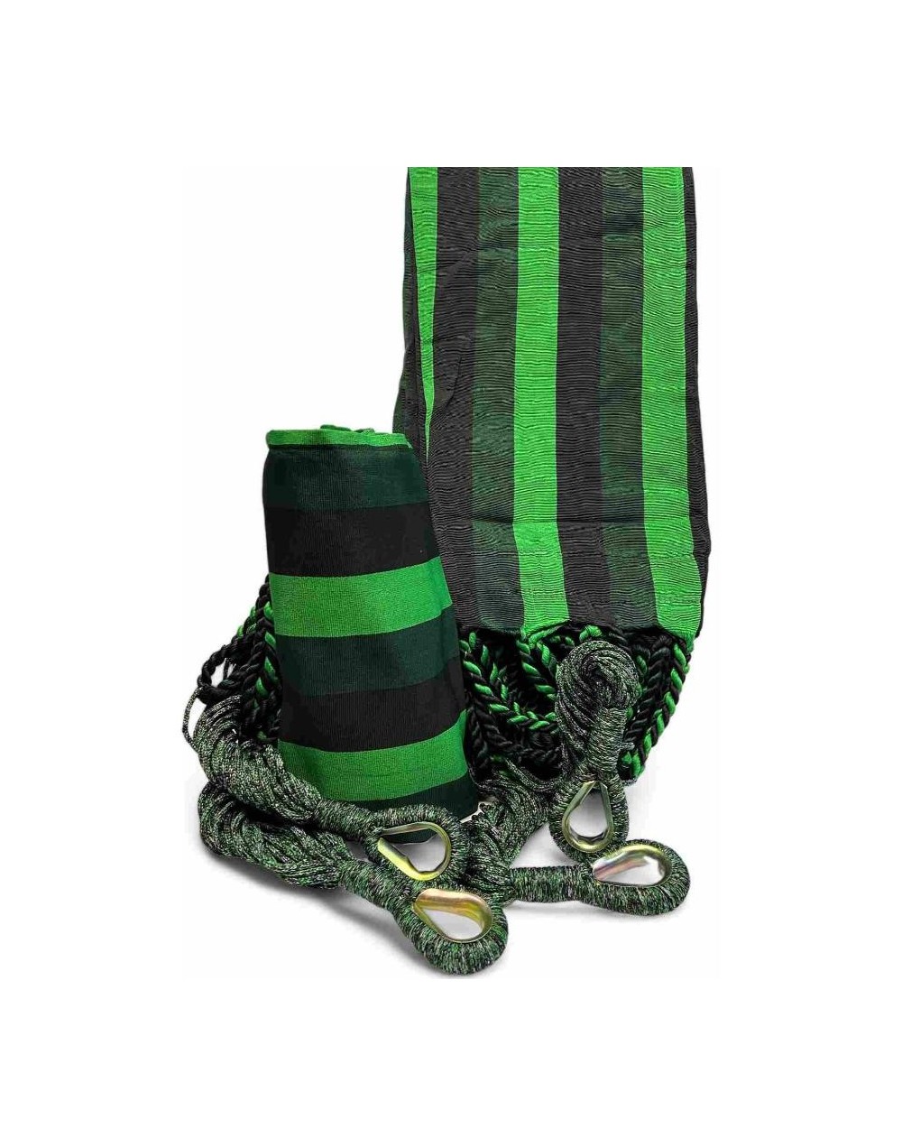 Hamaca verde raya negra