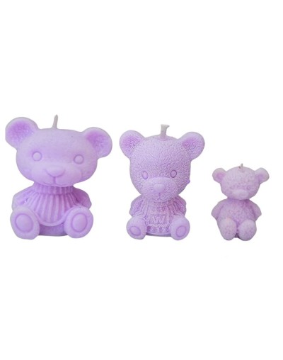 Velas en forma de ositos diferentes tamaños