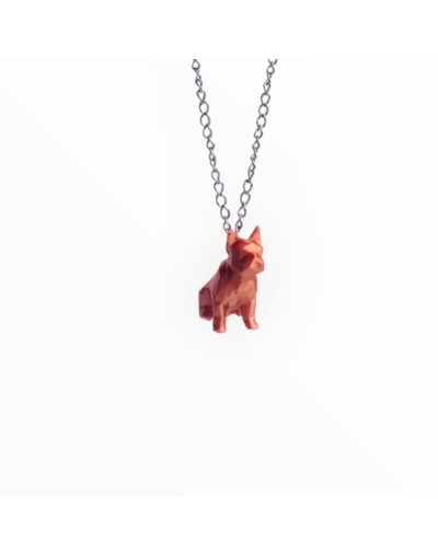 Collar pug cadena en plata mascota
