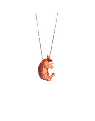 Collar armadillo con cadena de plata