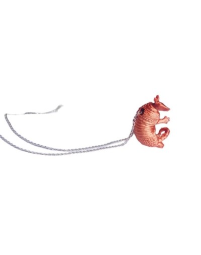 Collar armadillo con cadena de plata