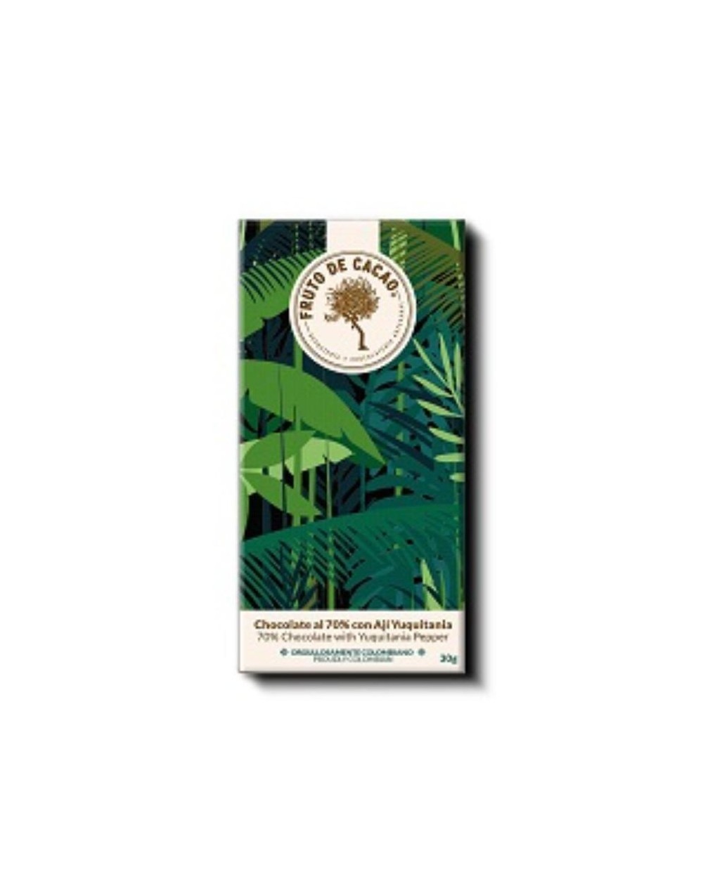 Barra de chocolate al 70% con ají 80g