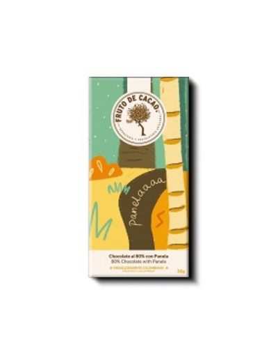 Barra de chocolate al 80% con panela 80g