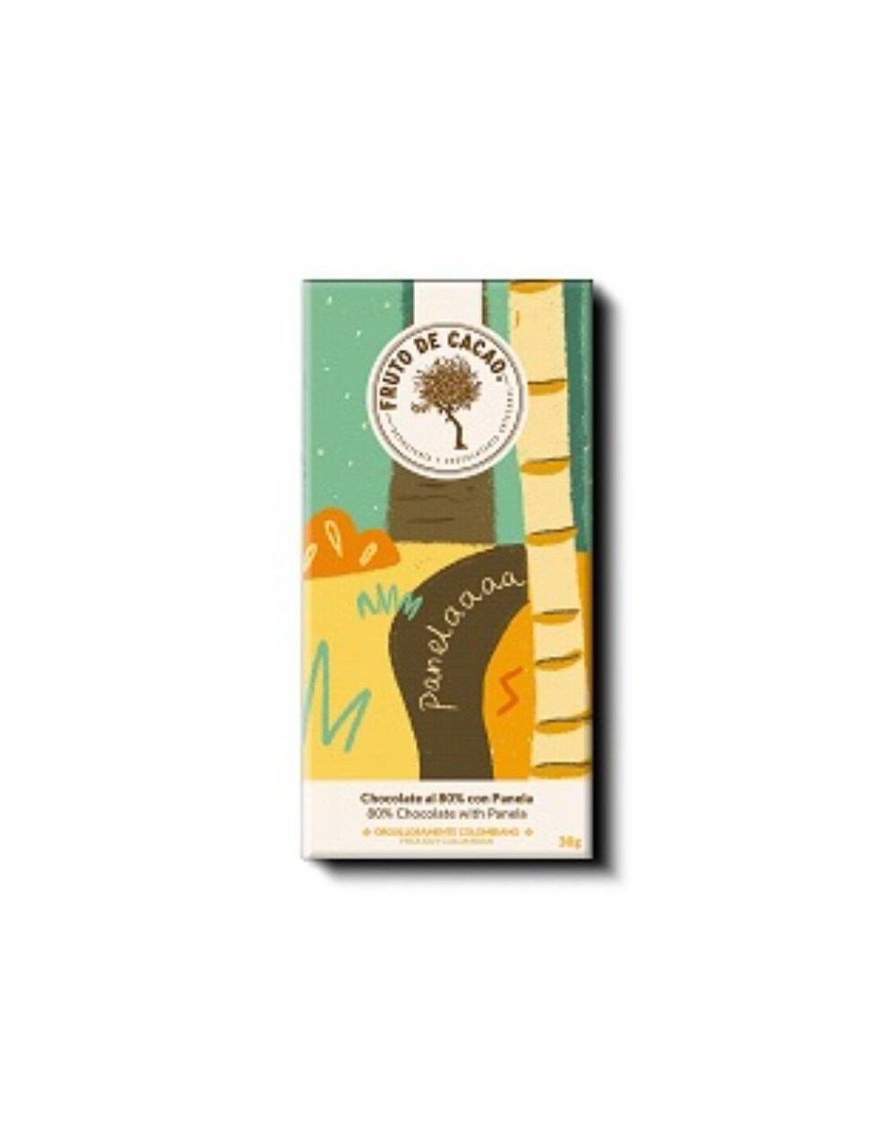 Barra de chocolate al 80% con panela 80g
